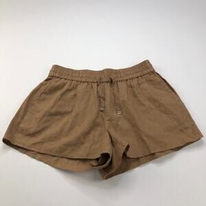 Cami NYC XS (Fit 28 In) Cotton Linen Blend Drawstring Casual Pull On Shorts HR1